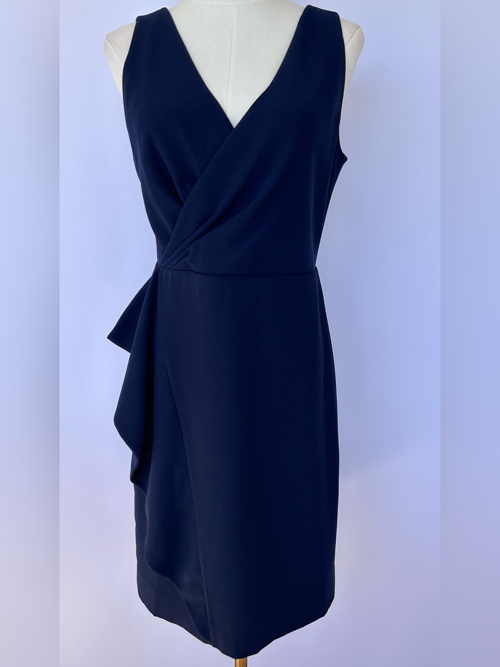 J. Crew 365 Women’s Side-Sash Sheath Dress in 365 Crepe Navy Sleeveless Size 4